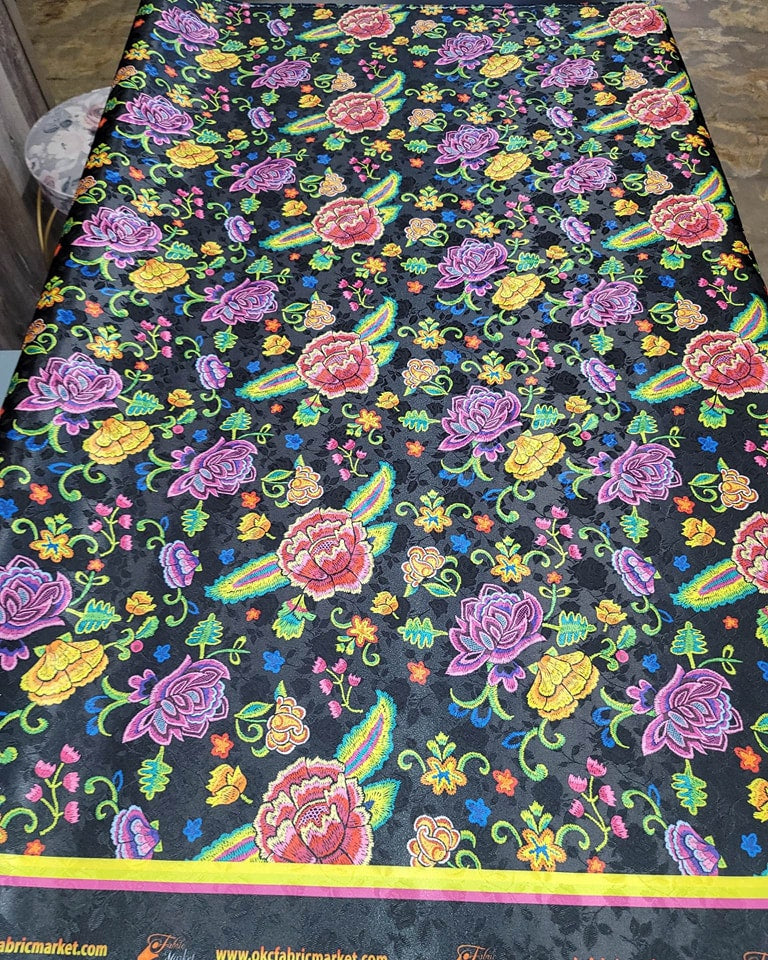 SATIN JACQUARD Floral Designs