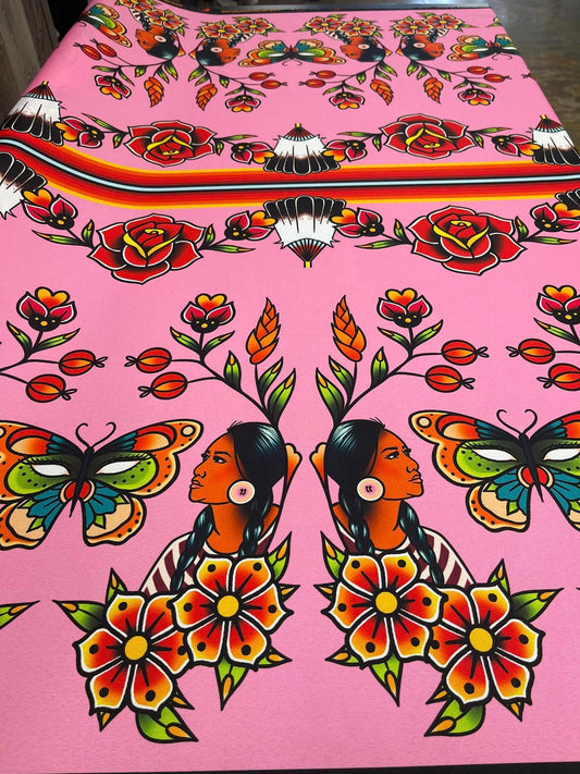 Good Mother Earth Woman Fabric by Paula TopSky Houtz