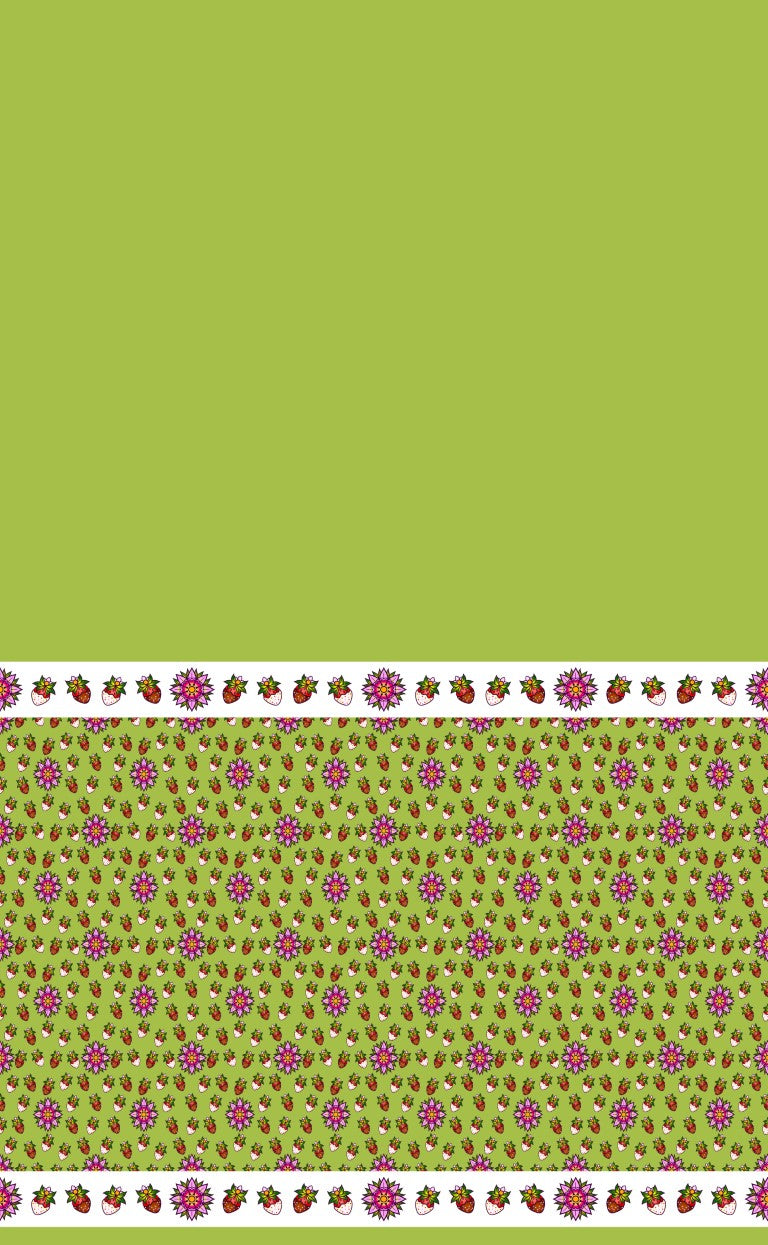 Strawberry Design Fabric by Paula TopSky Houtz