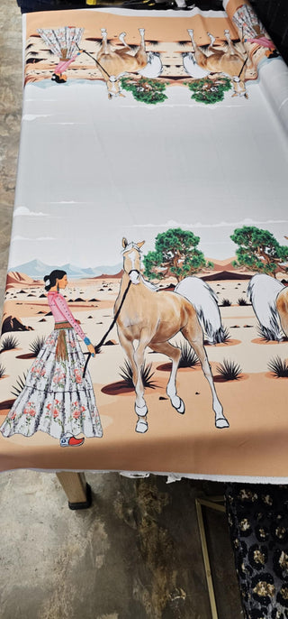 Lady with Horse Design in Collaboration with Marian Mike
