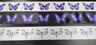 Purple Butterfly 3" Satin Ribbon