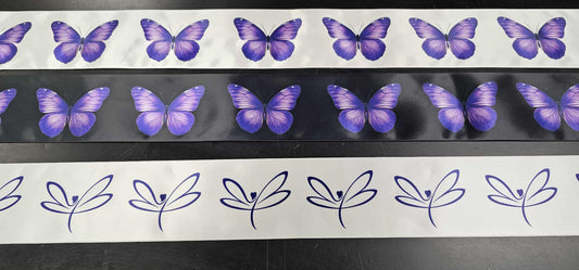 Purple Butterfly 3" Satin Ribbon