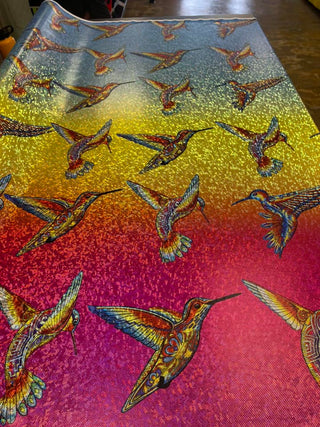 SHATTERED GLASS HOLOGRAPHIC FABRIC