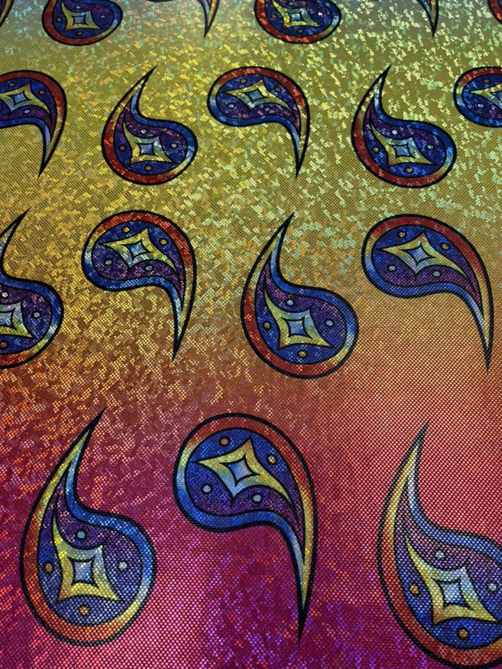SHATTERED GLASS HOLOGRAPHIC FABRIC