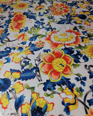 Glitter Stretch Velvet Fabric