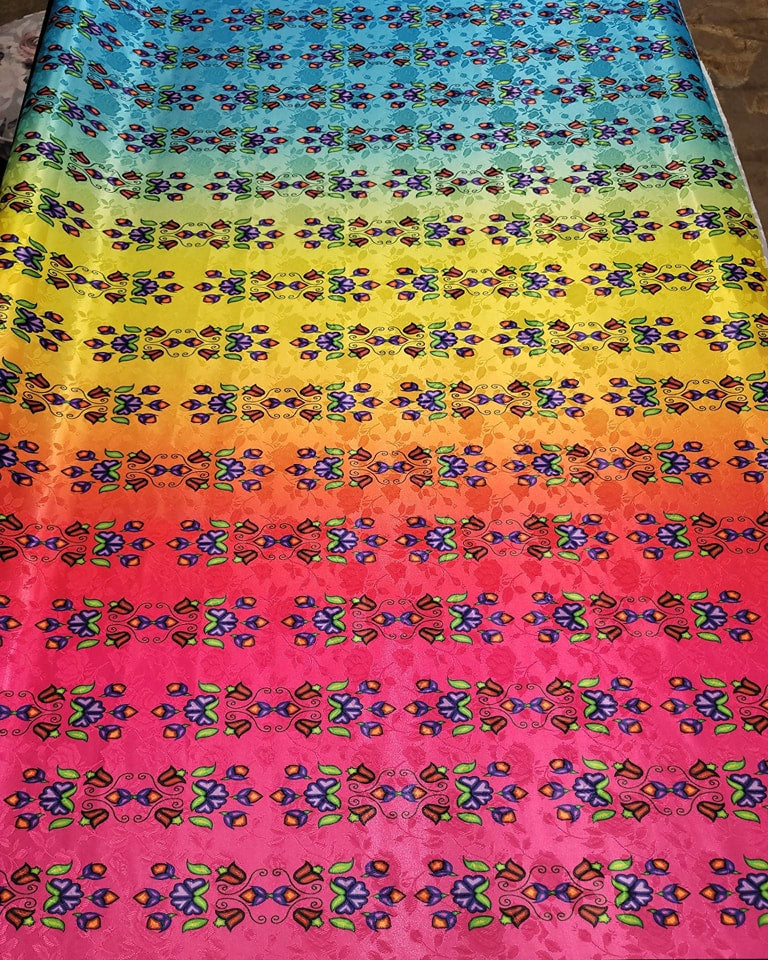 SATIN JACQUARD Floral Designs