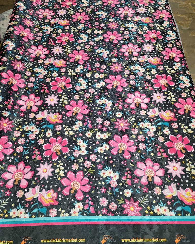 SATIN JACQUARD Floral Designs