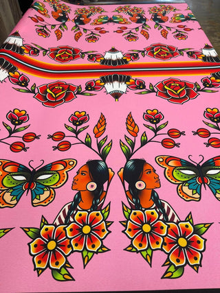 Good Mother Earth Woman Fabric by Paula TopSky Houtz