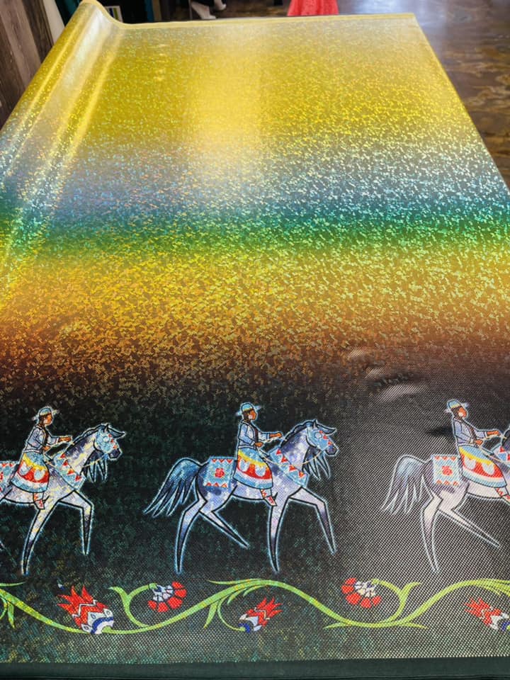 SHATTERED GLASS HOLOGRAPHIC FABRIC