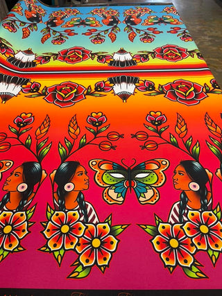 Good Mother Earth Woman Fabric by Paula TopSky Houtz