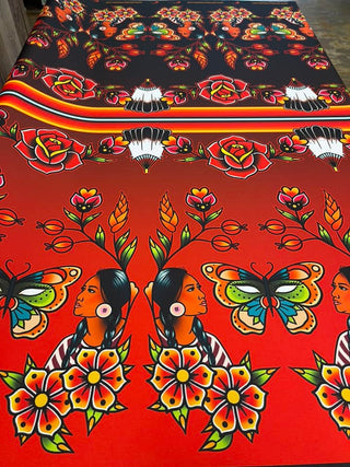 Good Mother Earth Woman Fabric by Paula TopSky Houtz