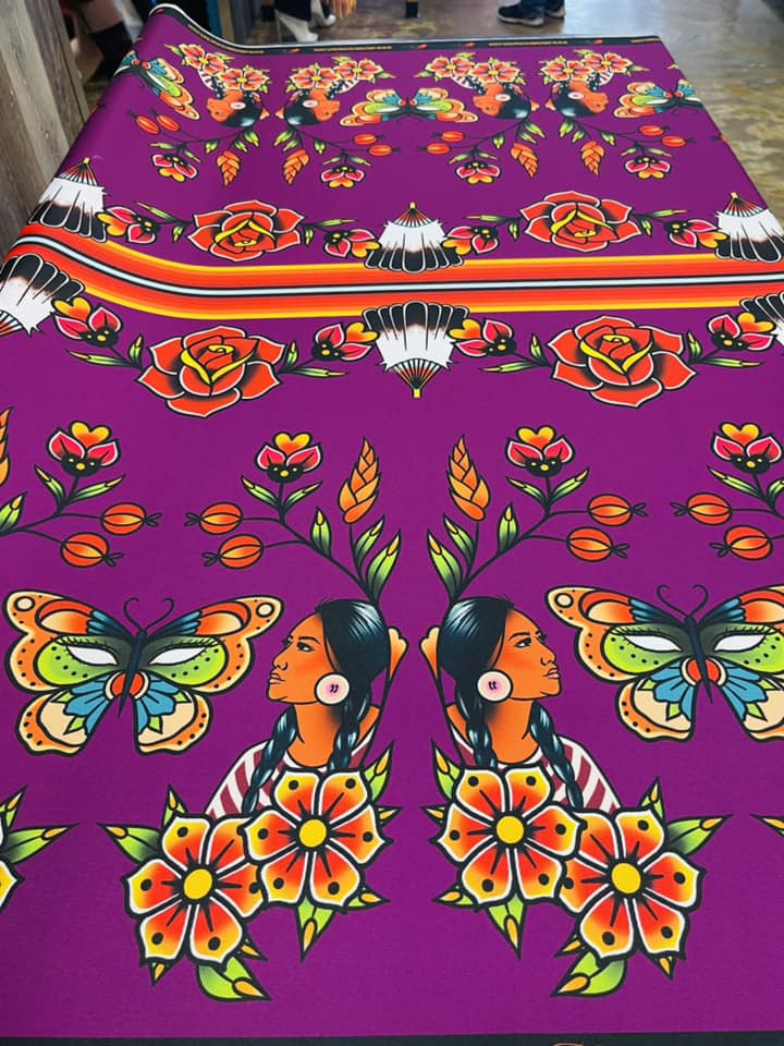 Good Mother Earth Woman Fabric by Paula TopSky Houtz