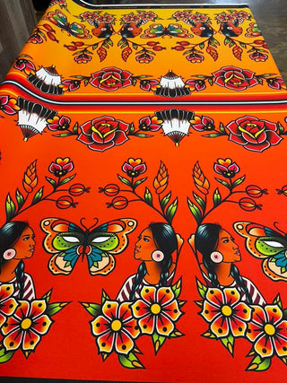 Good Mother Earth Woman Fabric by Paula TopSky Houtz