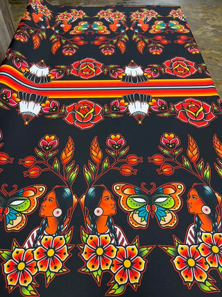 Good Mother Earth Woman Fabric by Paula TopSky Houtz