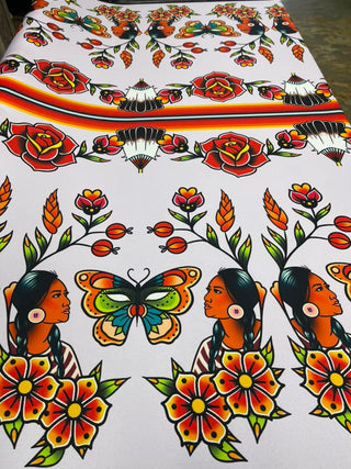 Good Mother Earth Woman Fabric by Paula TopSky Houtz