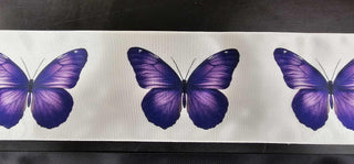 Purple Butterfly 3" Satin Ribbon