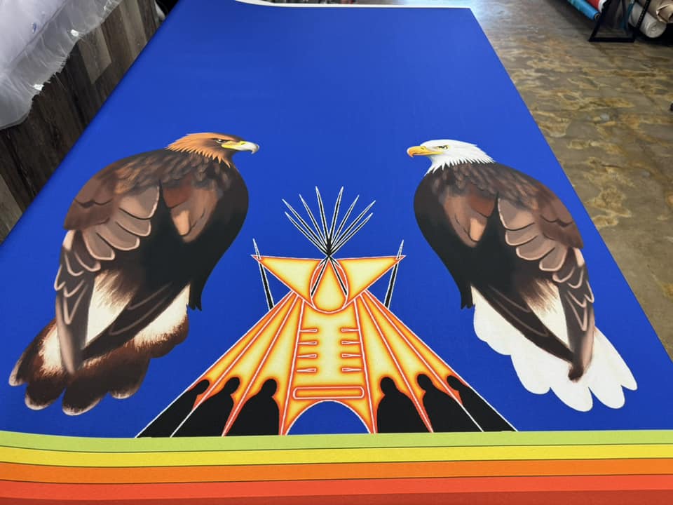 NAC Eagles design Fabric by Paula TopSky Houtz