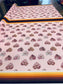 Hand Drawn Polished Concho Heart Shells design Fabric by Paula TopSky Houtz