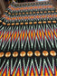 Gold Conchos with Geometric Bead Work design Fabric by Paula TopSky Houtz