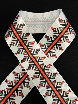 Geometric 3" satin ribbon