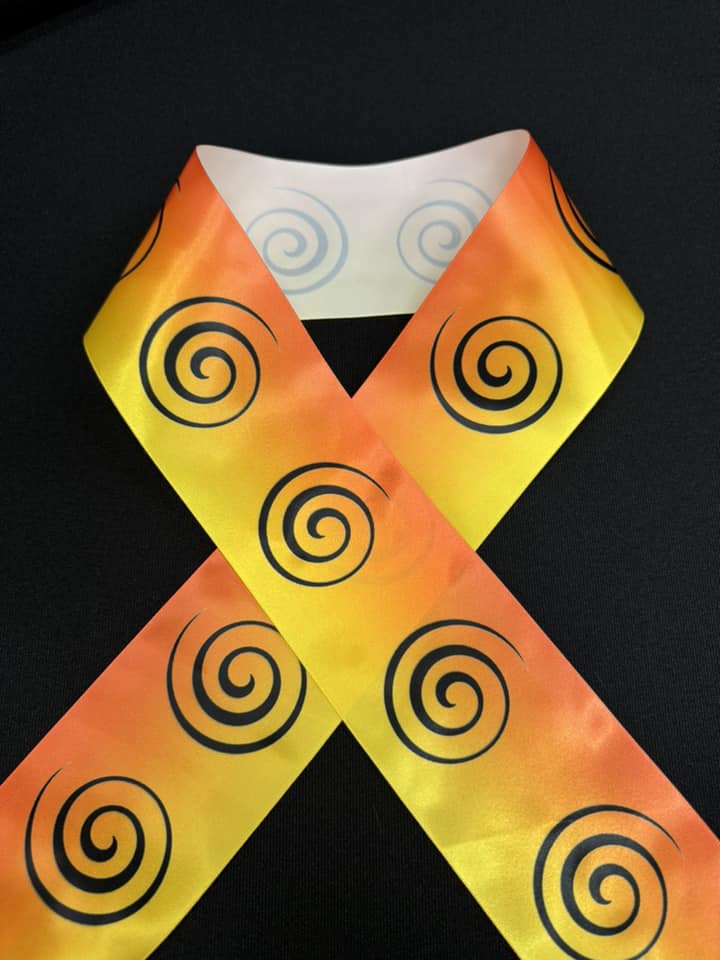 Quapaw Swirl 3" satin Ribbon