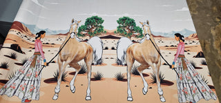 Lady with Horse Design in Collaboration with Marian Mike