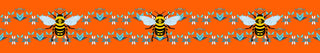 Bee design 3" Satin Ribbon in collaboration with Paula TopSky Houtz