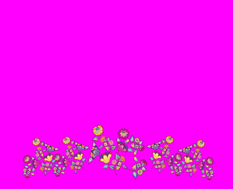 Chintz Floral 2 yard panel design