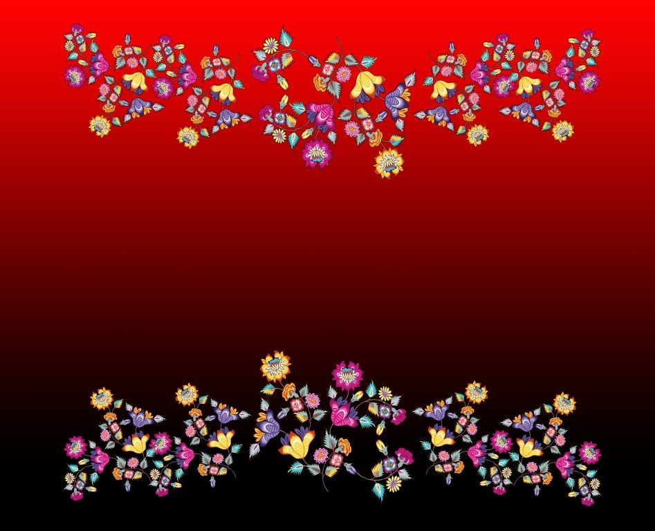Chintz Floral 2 yard panel design