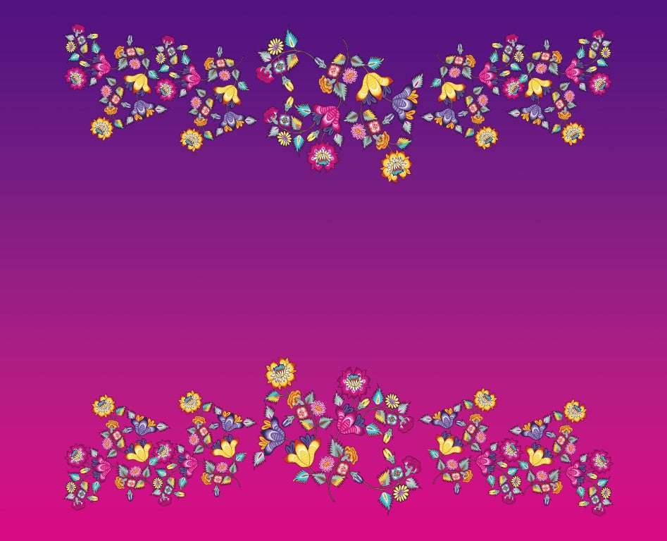 Chintz Floral 2 yard panel design
