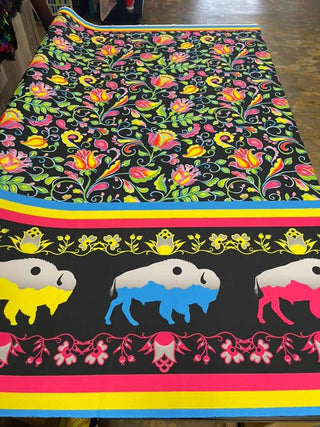Buffalo Design Fabric by Paula TopSky Houtz