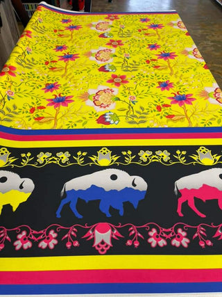 Buffalo Design Fabric by Paula TopSky Houtz