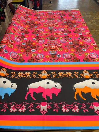 Buffalo Design Fabric by Paula TopSky Houtz
