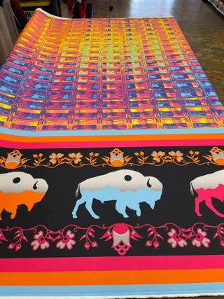 Buffalo Design Fabric by Paula TopSky Houtz