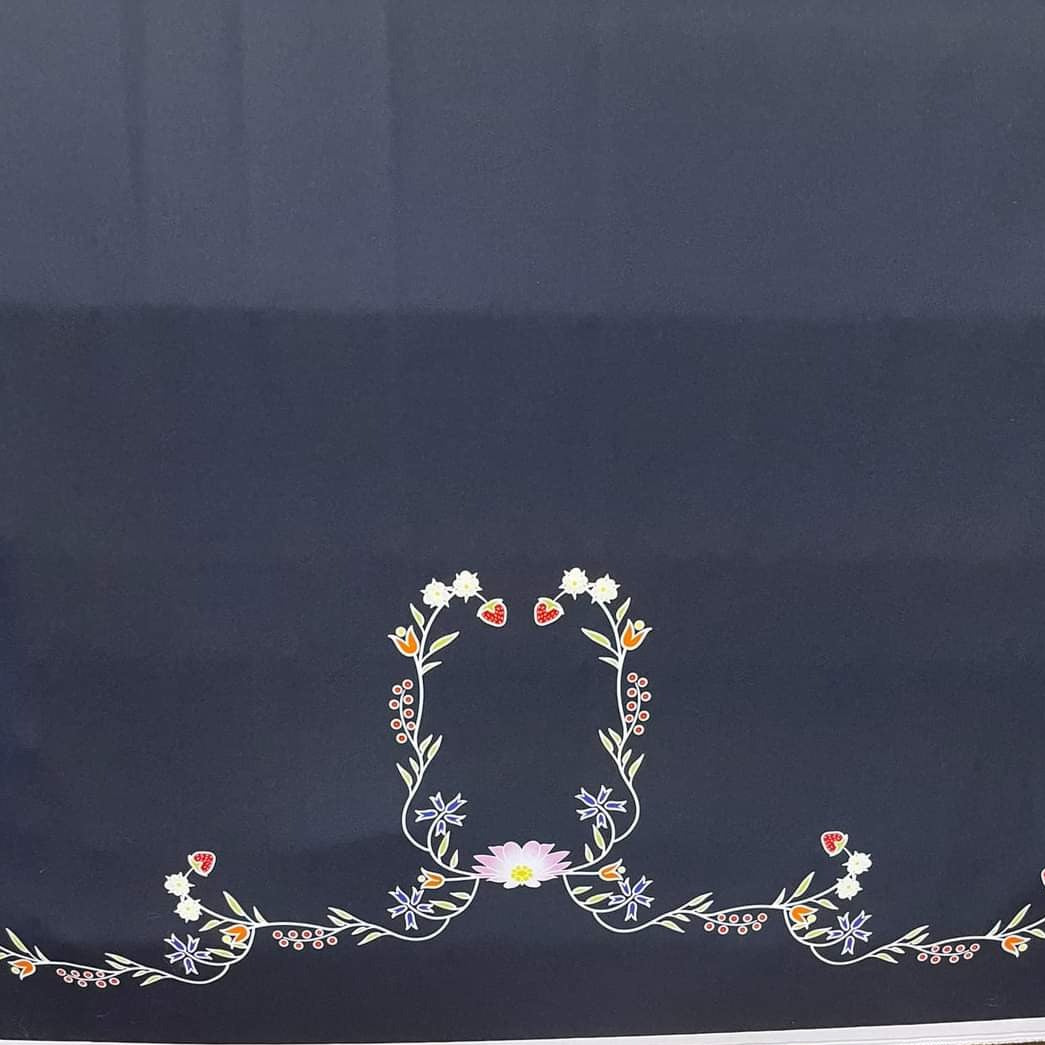Floral Border with Lotus and Strawberries