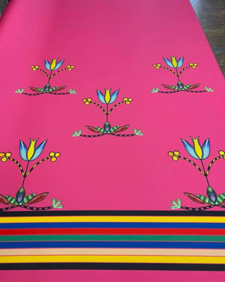 Floral 9 band stripe design