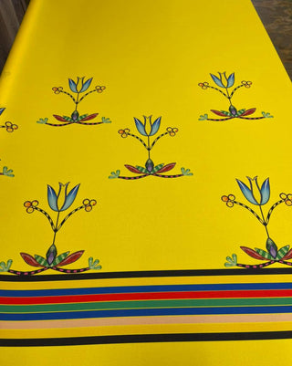 Floral 9 band stripe design