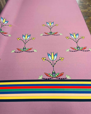 Floral 9 band stripe design
