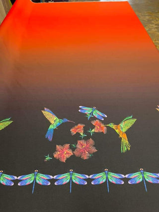 Humming Bird Floral Border