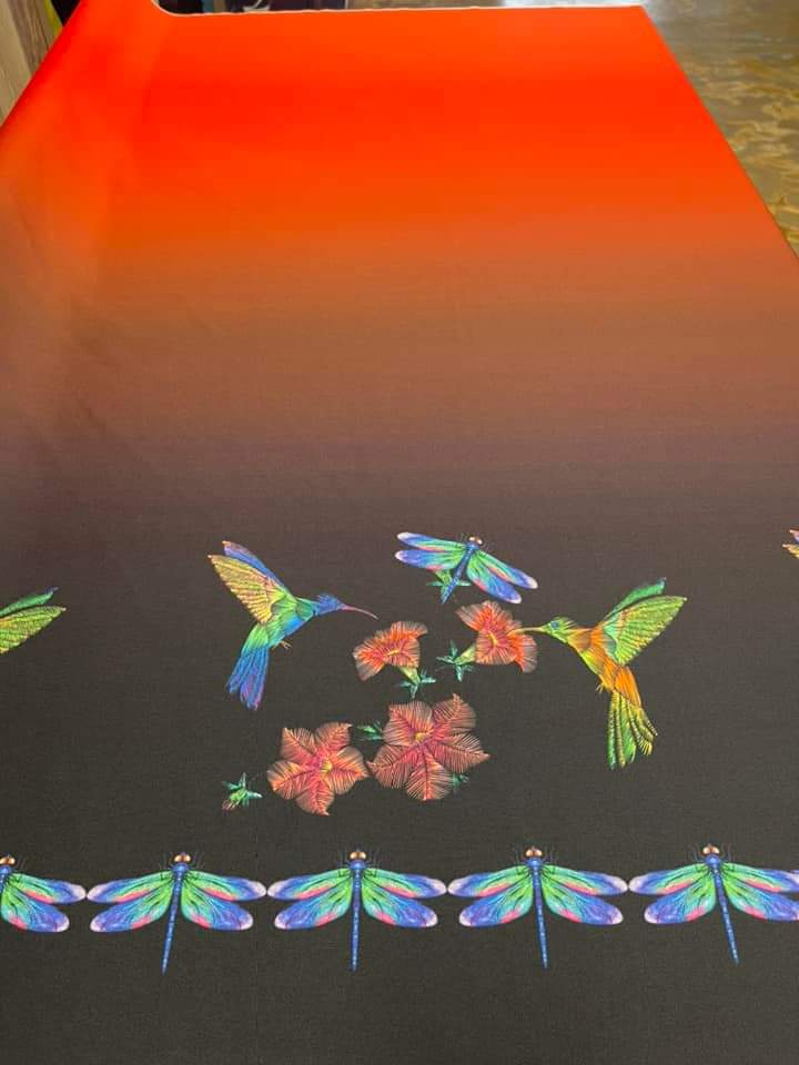 Humming Bird Floral Border