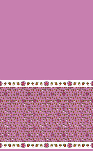 Strawberry Design Fabric by Paula TopSky Houtz