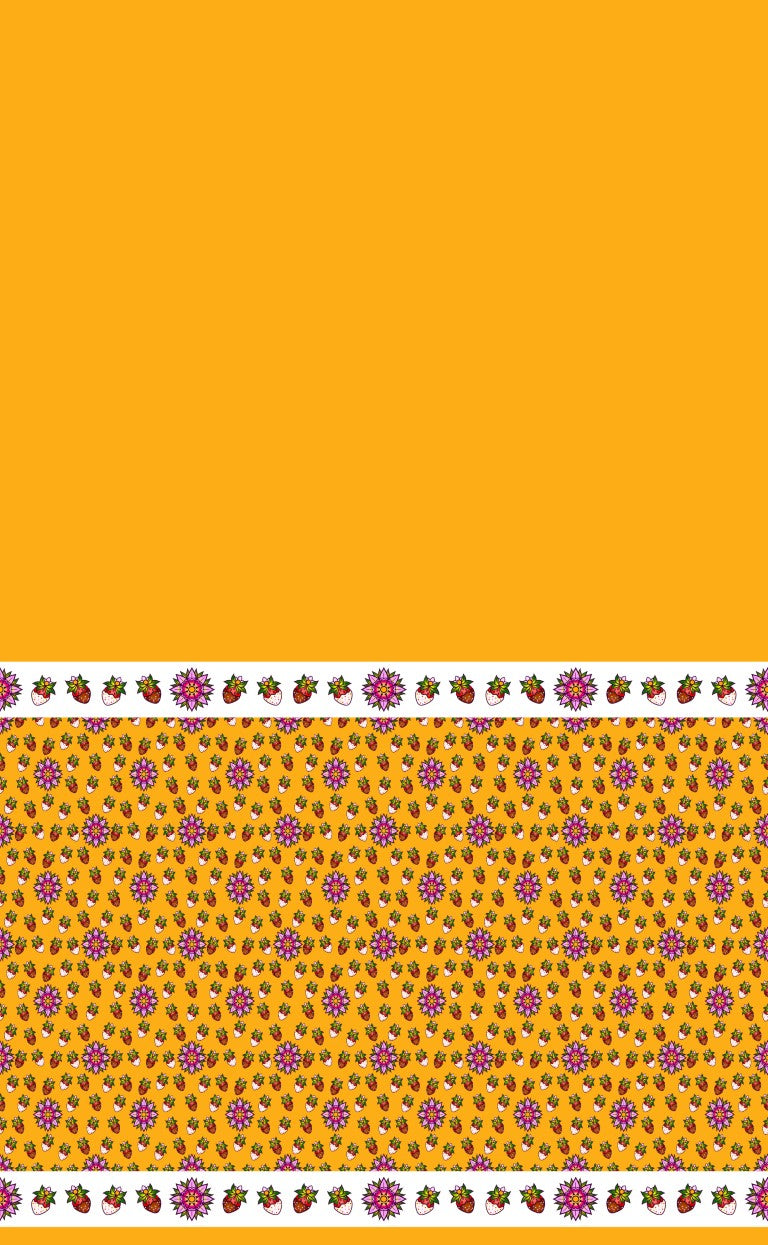Strawberry Design Fabric by Paula TopSky Houtz