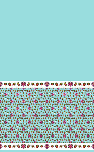 Strawberry Design Fabric by Paula TopSky Houtz