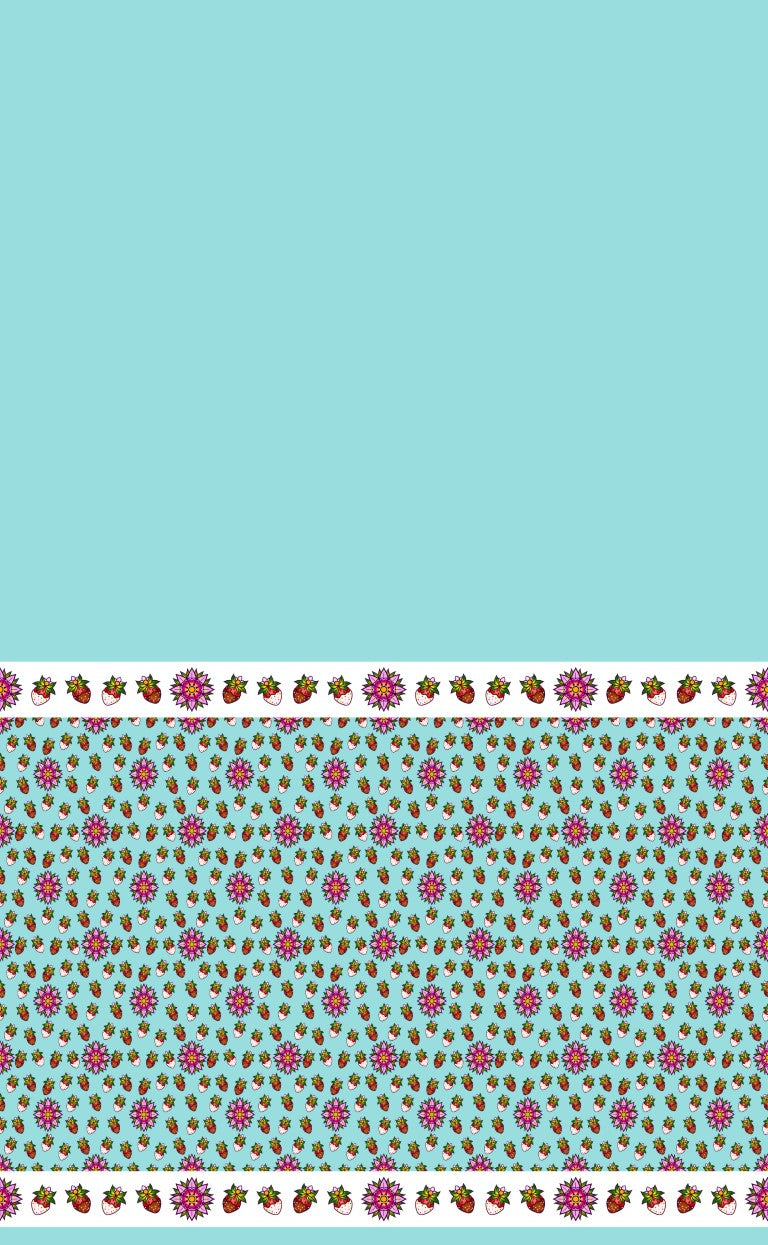 Strawberry Design Fabric by Paula TopSky Houtz