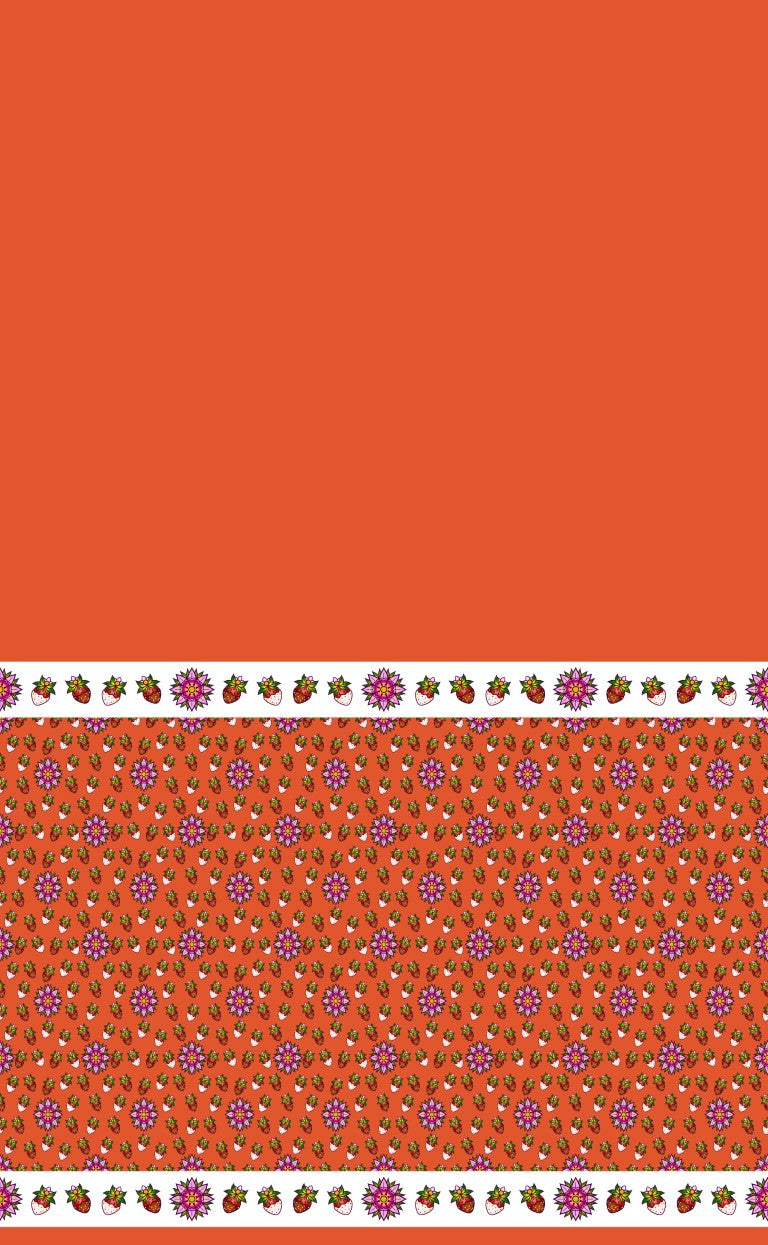 Strawberry Design Fabric by Paula TopSky Houtz