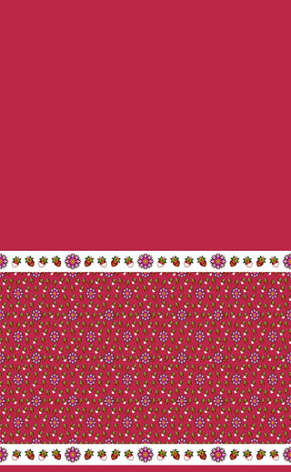 Strawberry Design Fabric by Paula TopSky Houtz