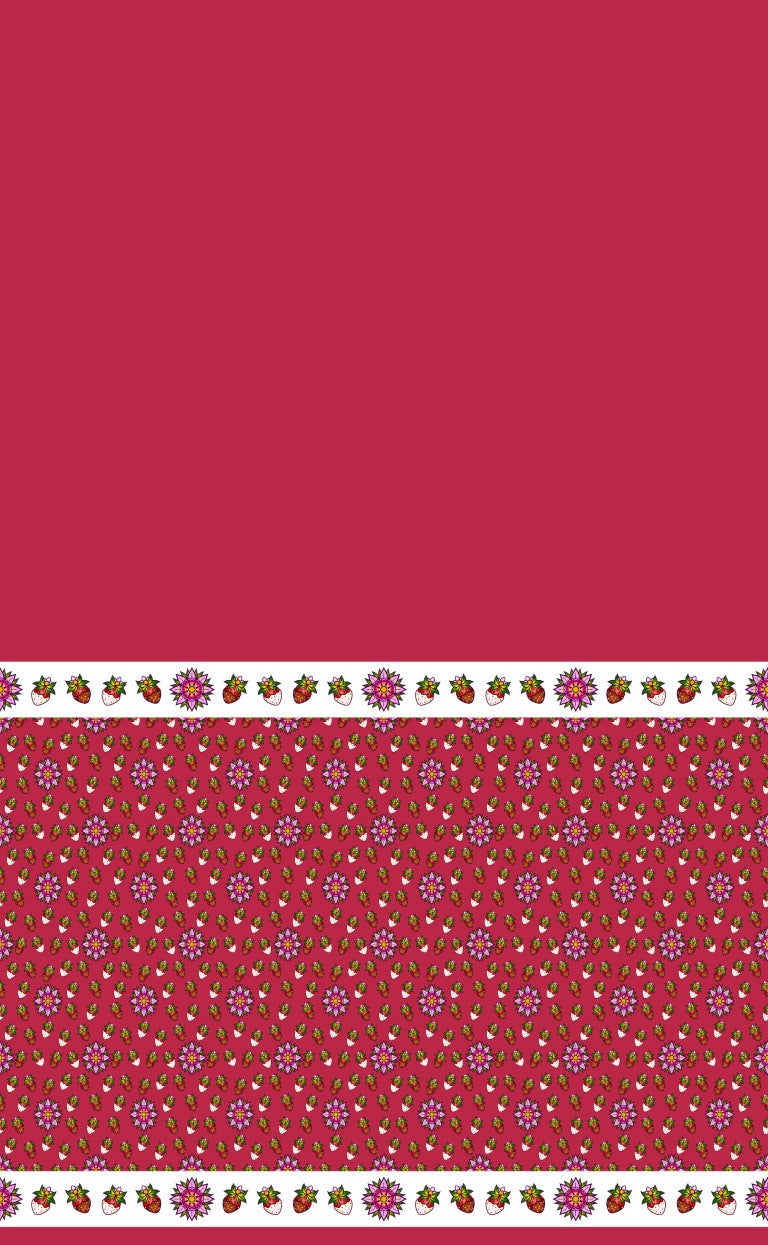Strawberry Design Fabric by Paula TopSky Houtz