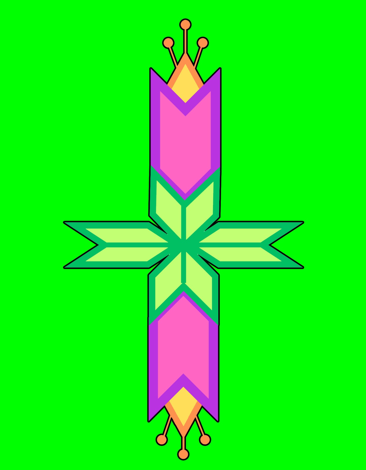 Geometric Floral Design