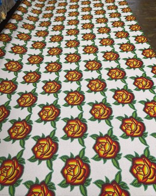 Rose design Fabric by Paula TopSky Houtz