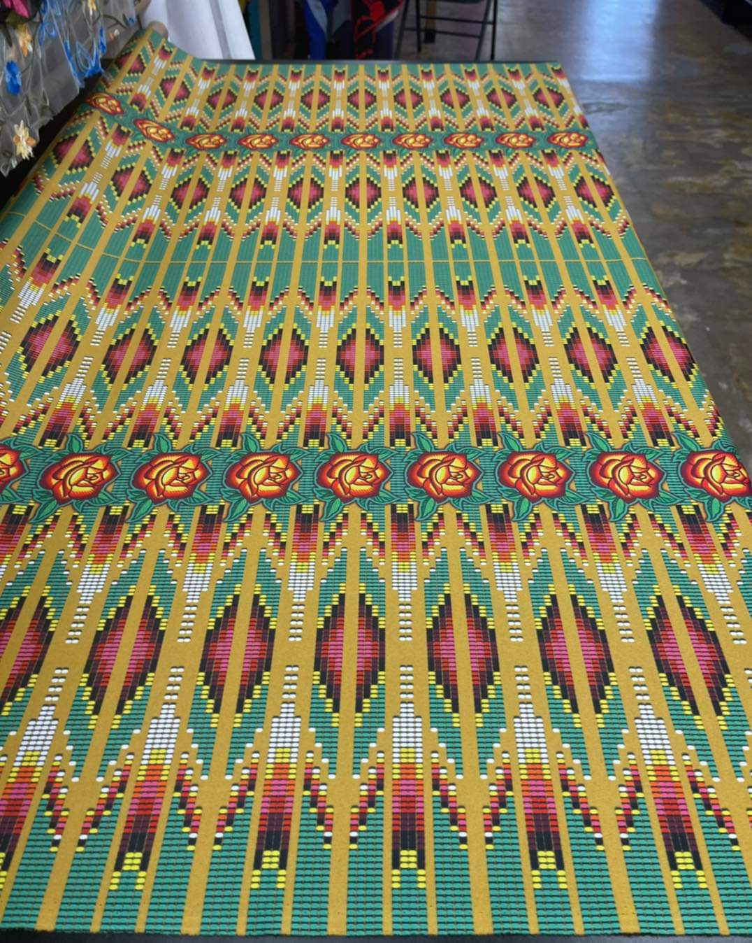 Geometric All over design Fabric by Paula TopSky Houtz